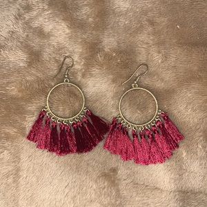 Fringe dangle earrings